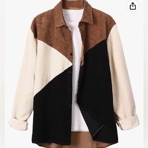 Mens Colorblock Corduroy Shirt